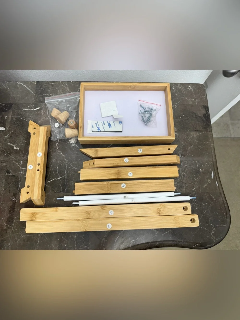 Hand Towel Holder Stand for Countertops, Multifunctional Durable Natural Bamboo